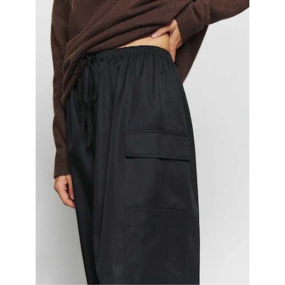 Reformation Ethan Twill Pant in Black - Picture 9 of 10